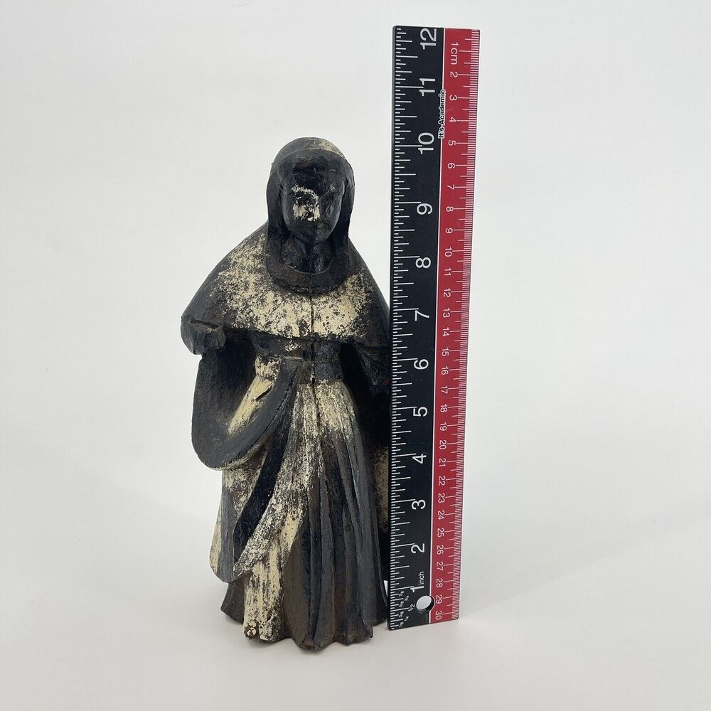 Vintage Nettle Creek Gallery Classics Wood Carved Figurine Woman Saint Religious - Picture 9 of 9